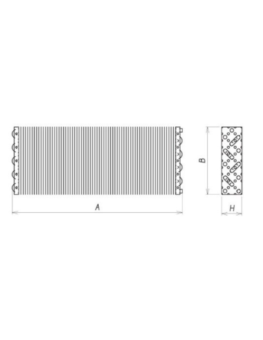 STATIC EVAPORATOR 1900X240X90 mm