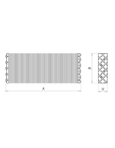 STATISCHER VERDAMPFER 2100X240X90 mm