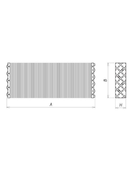 STATIC EVAPORATOR 2100X240X90 mm