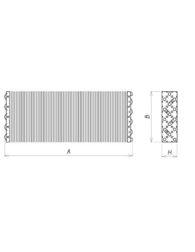 STATIC EVAPORATOR 1900X360X90 mm