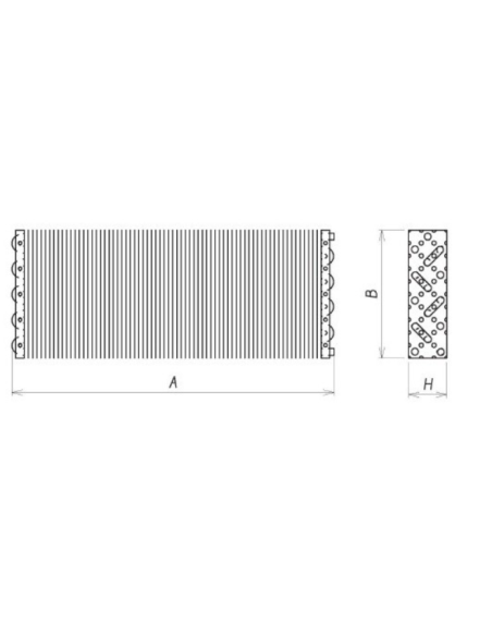 STATIC EVAPORATOR 1900X360X90 mm