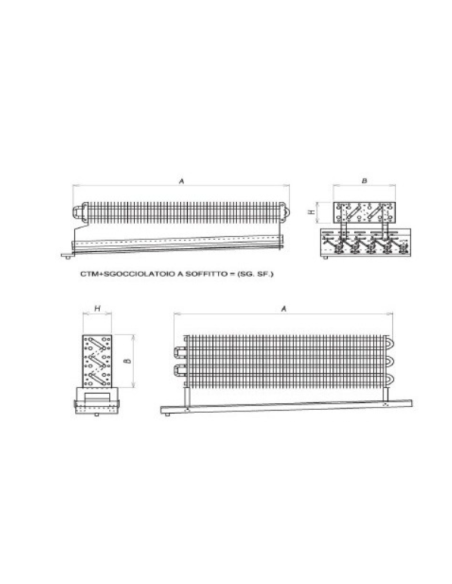 STATIC EVAPORATOR FOR COLD ROOM 1100X1000X140 mm
