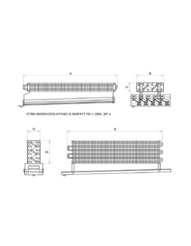 STATIC EVAPORATOR FOR COLD ROOM 1300X1000X140 mm