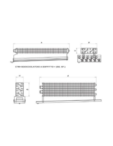 STATIC EVAPORATOR FOR COLD ROOM 1300X600X140 mm