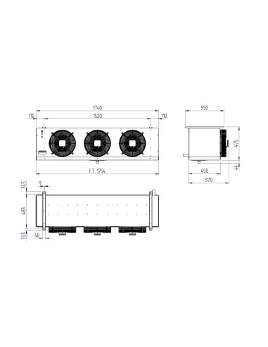 CUBIC EVAPORATOR RIVACOLD RCMR3350604