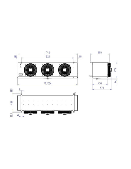 EVAPORADOR CÚBICO RIVACOLD RCMR3350604