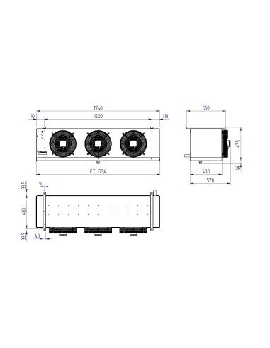 EVAPORADOR CÚBICO RIVACOLD RCMR3350608ED