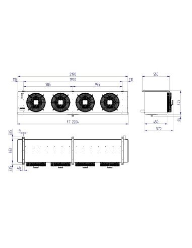 ÉVAPORATEUR CUBIQUE RIVACOLD RCMR4350606ED