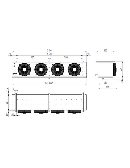 ÉVAPORATEUR CUBIQUE RIVACOLD RCMR4350606ED