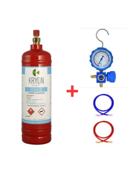 Kit Gas Refrigerante R32 - 1Lt - 0,8 kg - valvola ½it