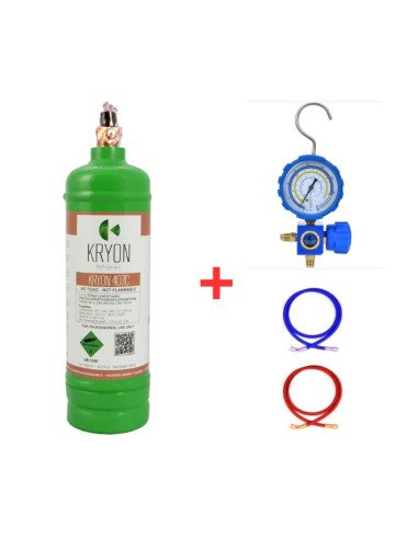 R407C Refrigerant Gas Kit - 1.1 Lt/ 0.85 kg. - ¼ valve