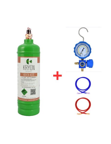 R407C Refrigerant Gas Kit - 1.1 Lt/ 0.85 kg. - ¼ valve