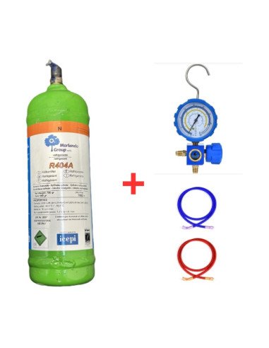 R404A Refrigerant Gas Kit - 2.5Lt - 2Kg. - ¼ valve - REPLACED BY R448A