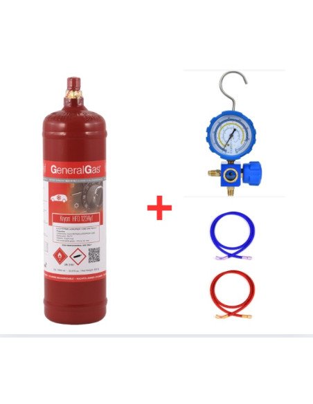 Kit Gas Refrigerante R1234yf - 1 Lt - 0,8 kg. - valvola 1/2"
