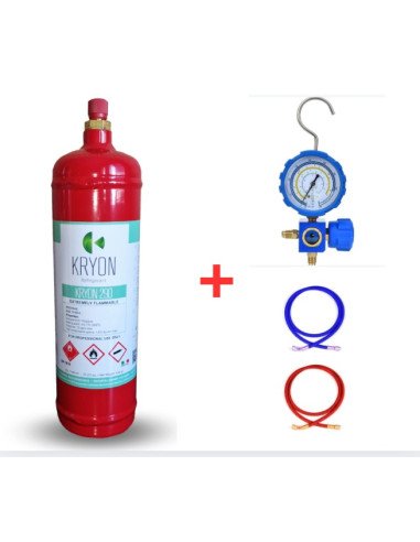 Kit Gas Refrigerante R290 - 1 Lt - 0.43 kg. - valvola 7/16" 20 UNEF
