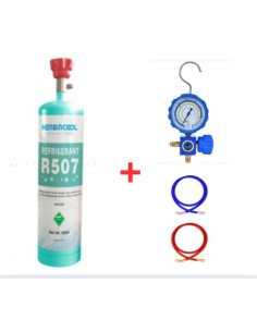 R507 Refrigerant Gas Kit - 1 Lt - 0.75 kg. - 1/4" valve