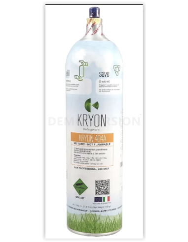 Gaz réfrigérant R404A - 2,5 L - 2 kg - Vanne ¼ - REMPLACÉ PAR LE R448A