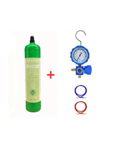 R422B Refrigerant Gas Kit - 2.5 Lt - 2 kg. - 1/4" valve