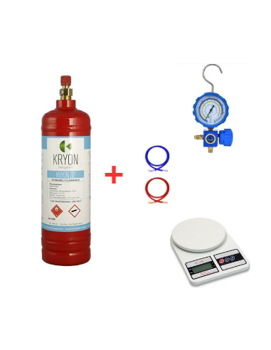 Kit Gas Refrigerante R32 - 2,5 Lt/1,8 kg - valvola ½
