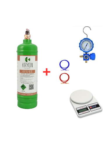 Refrigerant Gas Kit R407C - 2.5Lt / 2Kg - ¼ valve