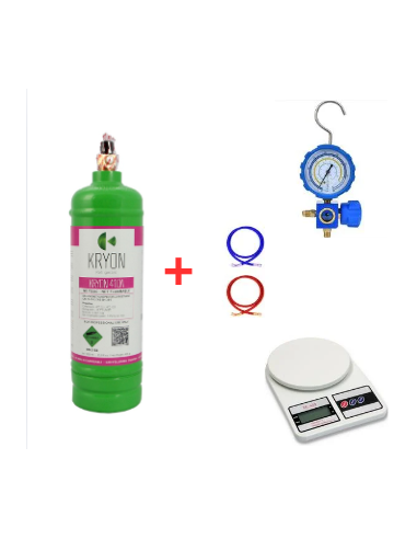 Kit de gaz réfrigérant R410A - 2,5 L - 2 kg -...