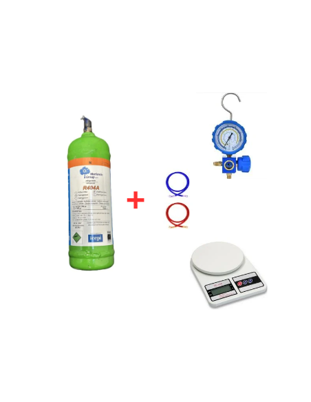 Kit de gaz réfrigérant R404A - 1,1 L - 0,75 kg - Valve ¼ - REMPLACÉ PAR LE R448A