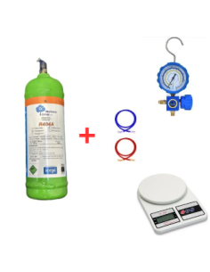 Kit de gaz réfrigérant R404A - 2,5 L - 2 kg - Valve ¼ - REMPLACÉ PAR LE R448A