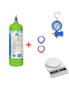 Kältemittel-Set R422D – 2,5 l – 2 kg – ¼-Ventil
