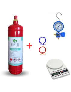 Refrigerant Gas Kit R290 - 1 Lt - 0.43 kg. - 7/16" 20 UNEF valve