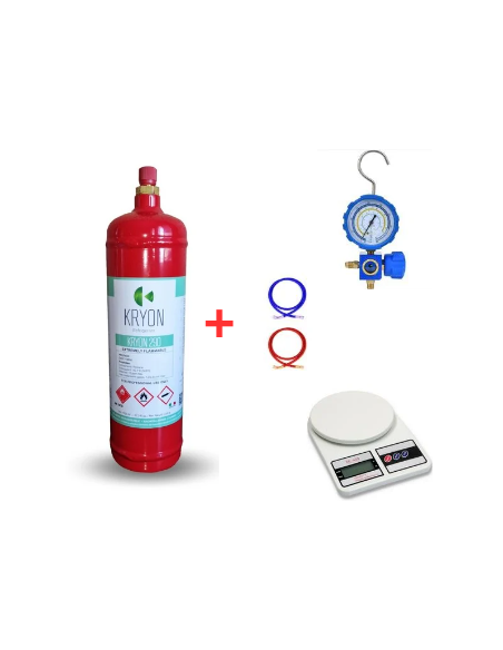 Kit Gas Refrigerante R290 - 1 Lt - 0.43 kg. - valvola 7/16" 20 UNEF