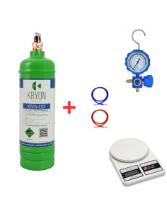 Kit de gas refrigerante R437A - 1 L - 0,9 kg - Válvula de 1/4"