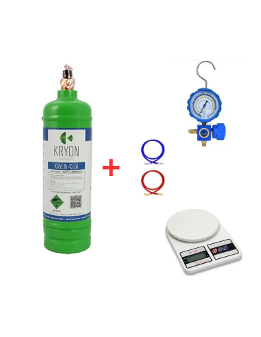 Kit Gas Refrigerante R437A - 1 Lt - 0,9 kg. - valvola 1/4"