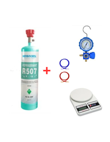 Kit Gas Refrigerante R507 - 1 Lt - 0,75 kg. - valvola 1/4"
