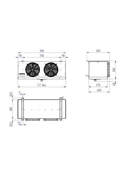 RIVACOLD RCS2250604ED CUBIC EVAPORATOR
