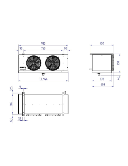 RIVACOLD RCS2250606ED CUBIC EVAPORATOR