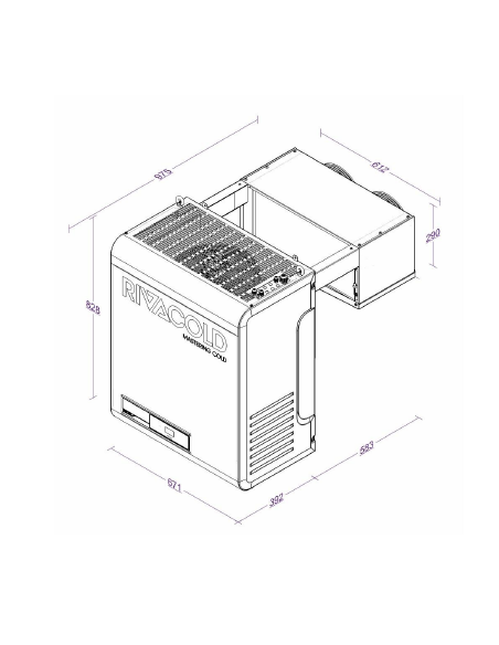 SISTEMA DE REFRIGERACIÓN MONOBLOQUE RIVACOLD BEWS (R290) BEWS301MA40P11-23.9m³