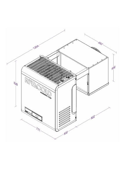 IMPIANTO FRIGO MONOBLOCCO RIVACOLD BEWS (R290) BEWS302LA50P12- 18.2