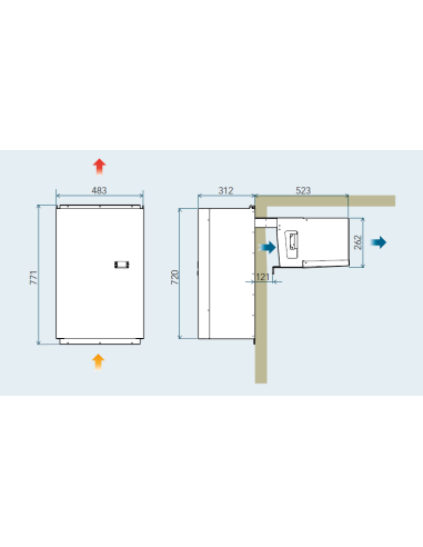 ACN034 Monoblockwand 8,3 Kubikmeter