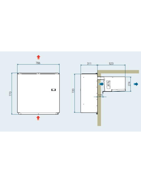 ACN122 Monobloc Mur 16,4 mètres cubes