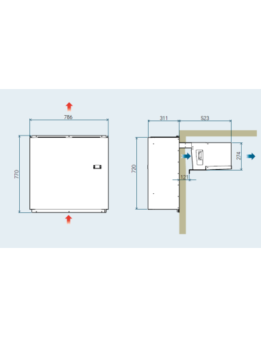 ACB210 Monoblocco Parete 8.3 metri cubi