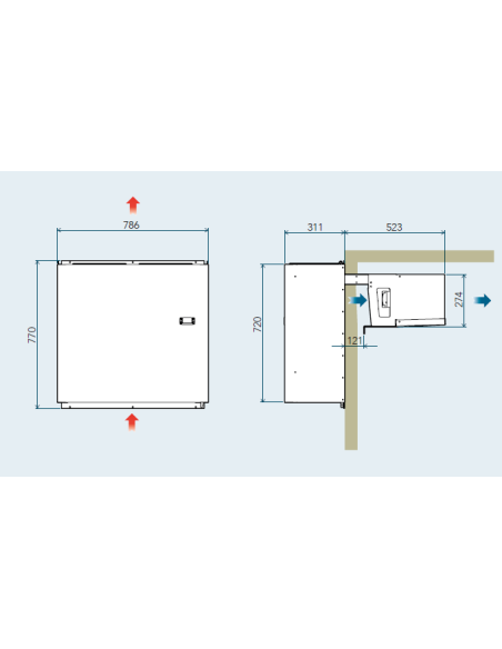 ACB210 Monoblocco Parete 8.3 metri cubi