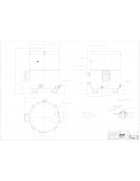 Compressore DANFOSS MANEUROP MTZ144-4VM 241.87 centimetri cubici