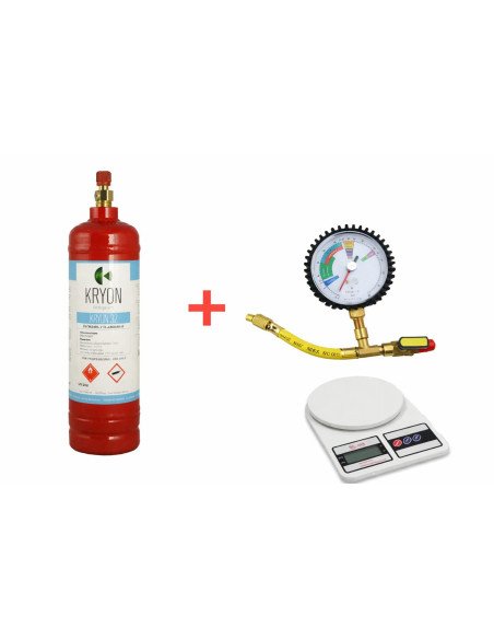 Kältemittel-Set R32 – 2,5 l/1,8 kg – ½-Ventil