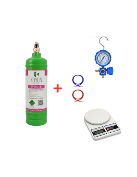 Kit Gas Refrigerante R410A – 1 Lt (0,8 kg) con valvola 5/16