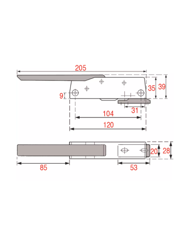 DX-SX 5240/3CL closure for cold storage rooms