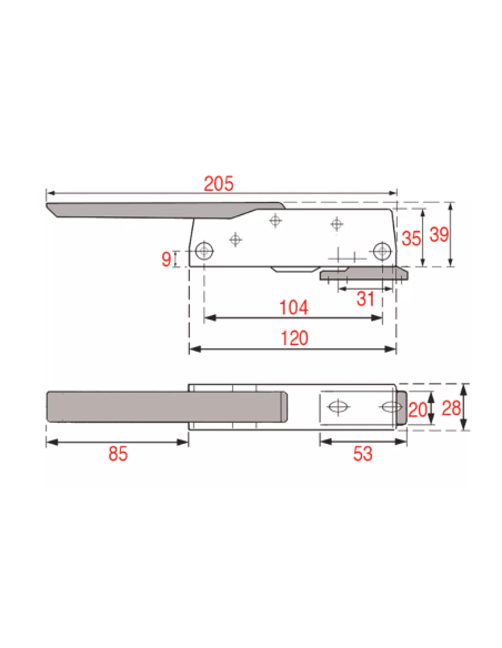 DX-SX 5240/3CL Verschluss für Kühlräume