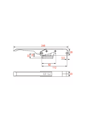 Chiusura DX-SX 5244L per celle frigorifere