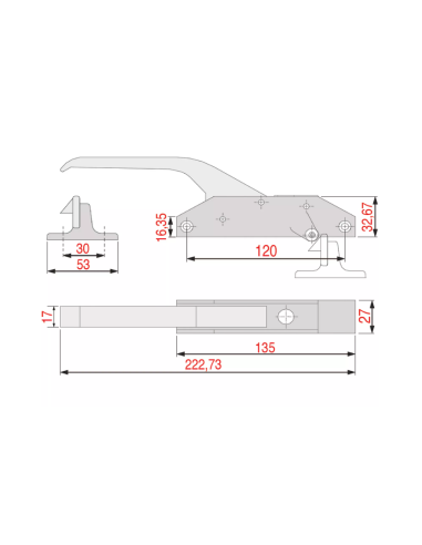 Right-Left I-103 lock for cold storage rooms...