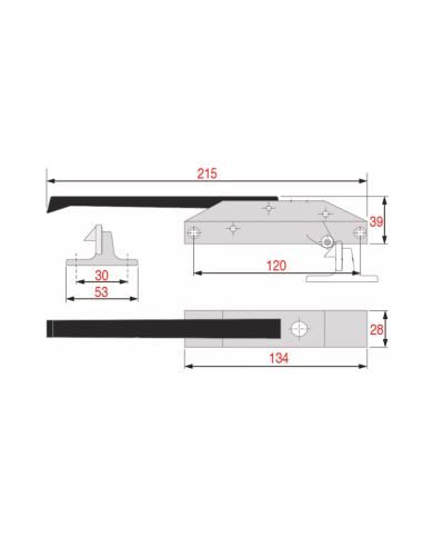 Cerradura de puerta derecha-izquierda L520 para...