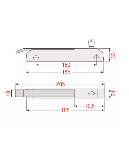 Fermeture droite-gauche I-694 pour chambres froides
